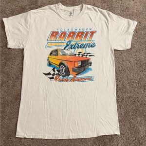 Volkswagen Rabbit Extreme T-Shirt Men size Medium Cream Racing Equipment Top